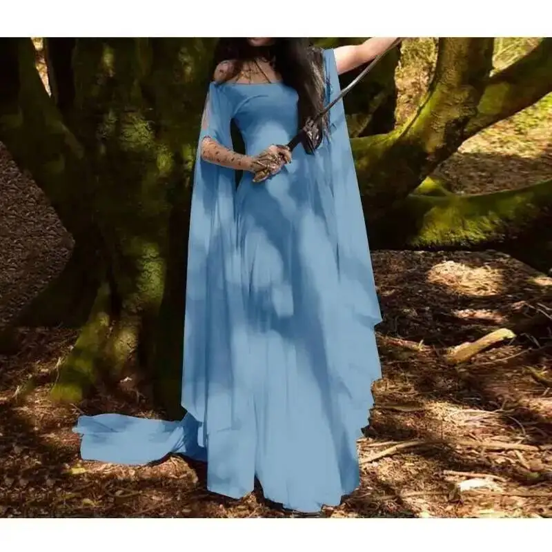 

Thin Dress Plus Carnival Halloween Costume for Women Festival Cosplay Party Dress Plus Size S-5XL Renaissance Medieval