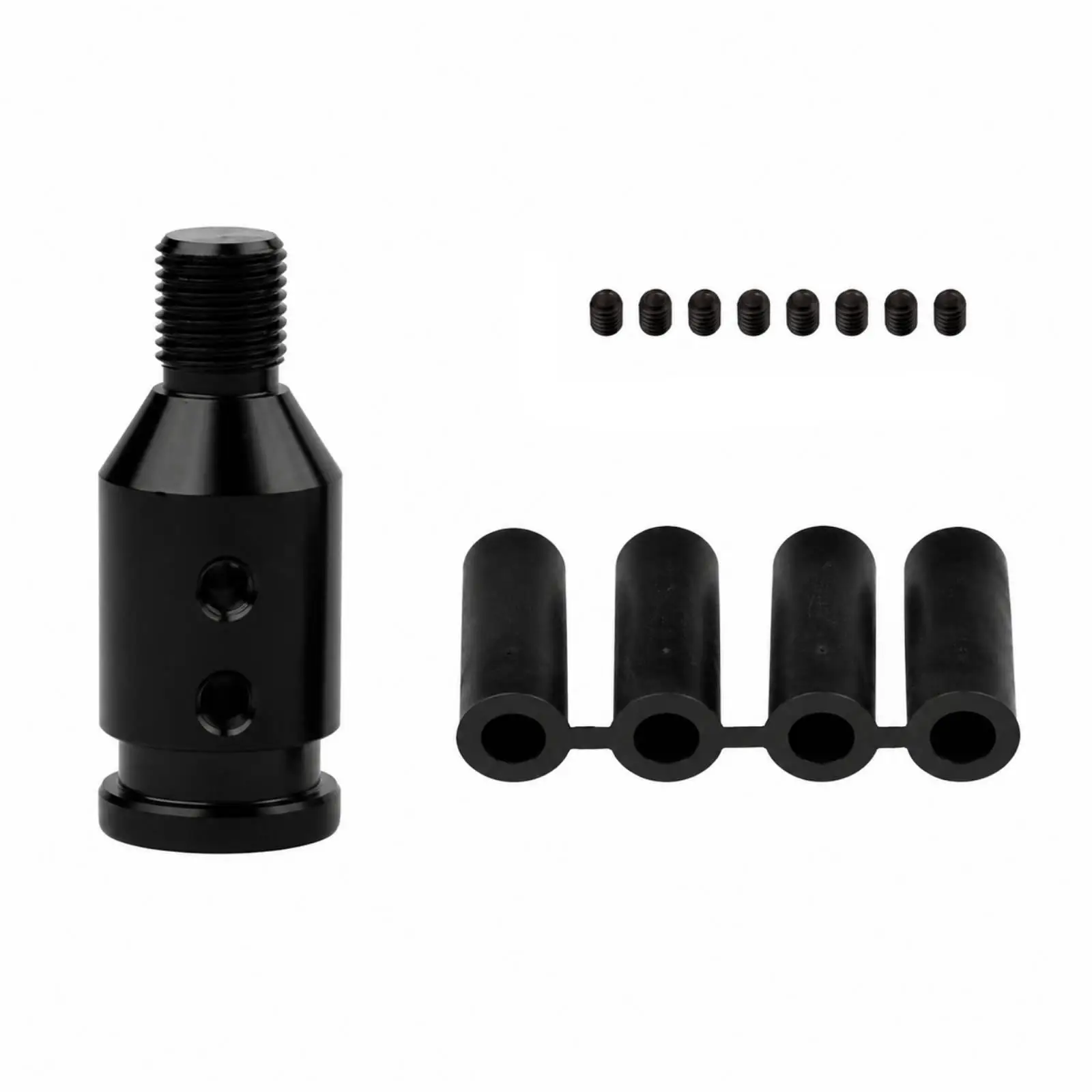 Car Gear Shift Adapter Kit Aluminum Threaded Shifter Knob Adapter 12x1.25 with Mounting Base and Hex Key