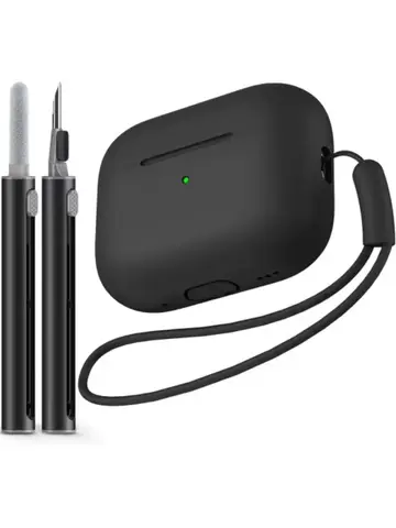 For Airpods pro 2 case Cover with Cleaner Pen Kit Soft Silicone Protective Case for Apple Airpods pro 2nd/1st case Generation