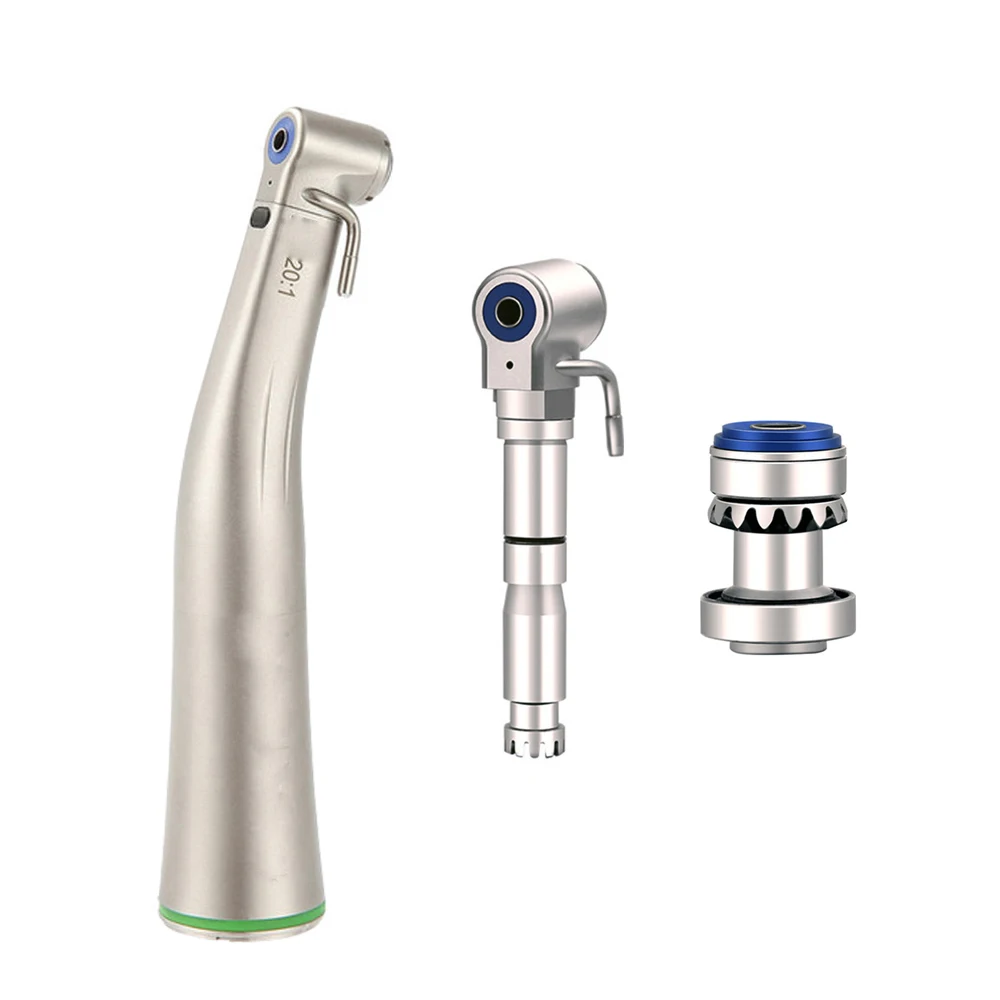 Push Button Dental Contra Angle Handpiece Fiber Optic Led Increase Speed Handpiece Inner Water Spray