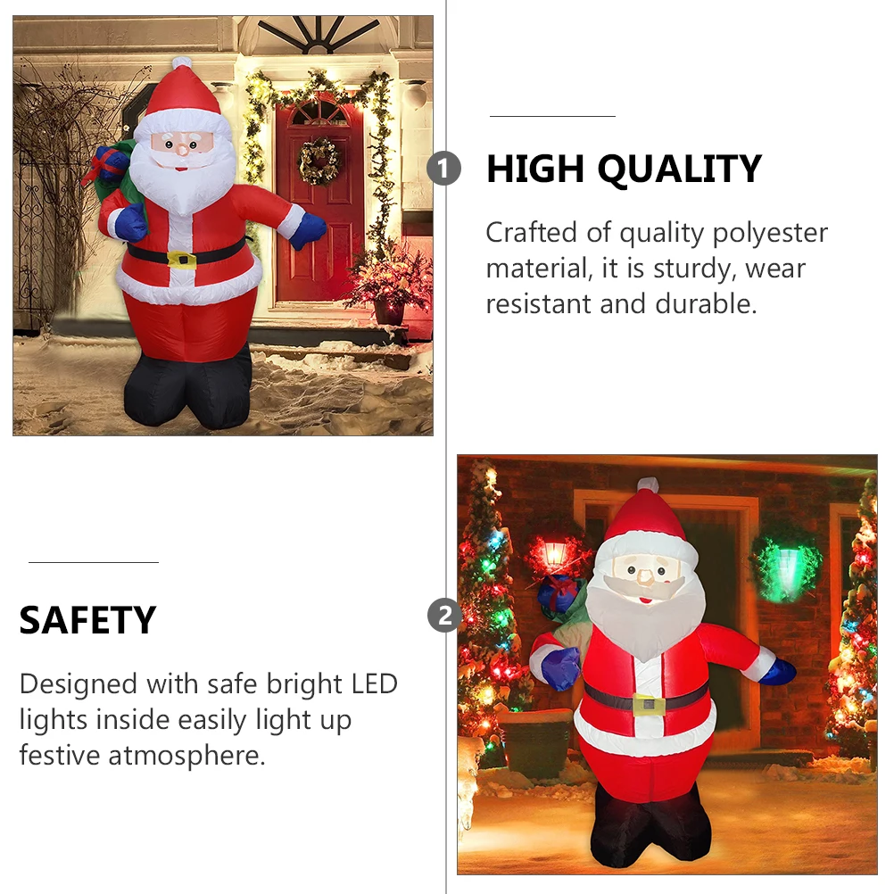 

Inflatable Santa Claus Decoration Ornament Christmas Decorations Outdoor Holiday Inflatables