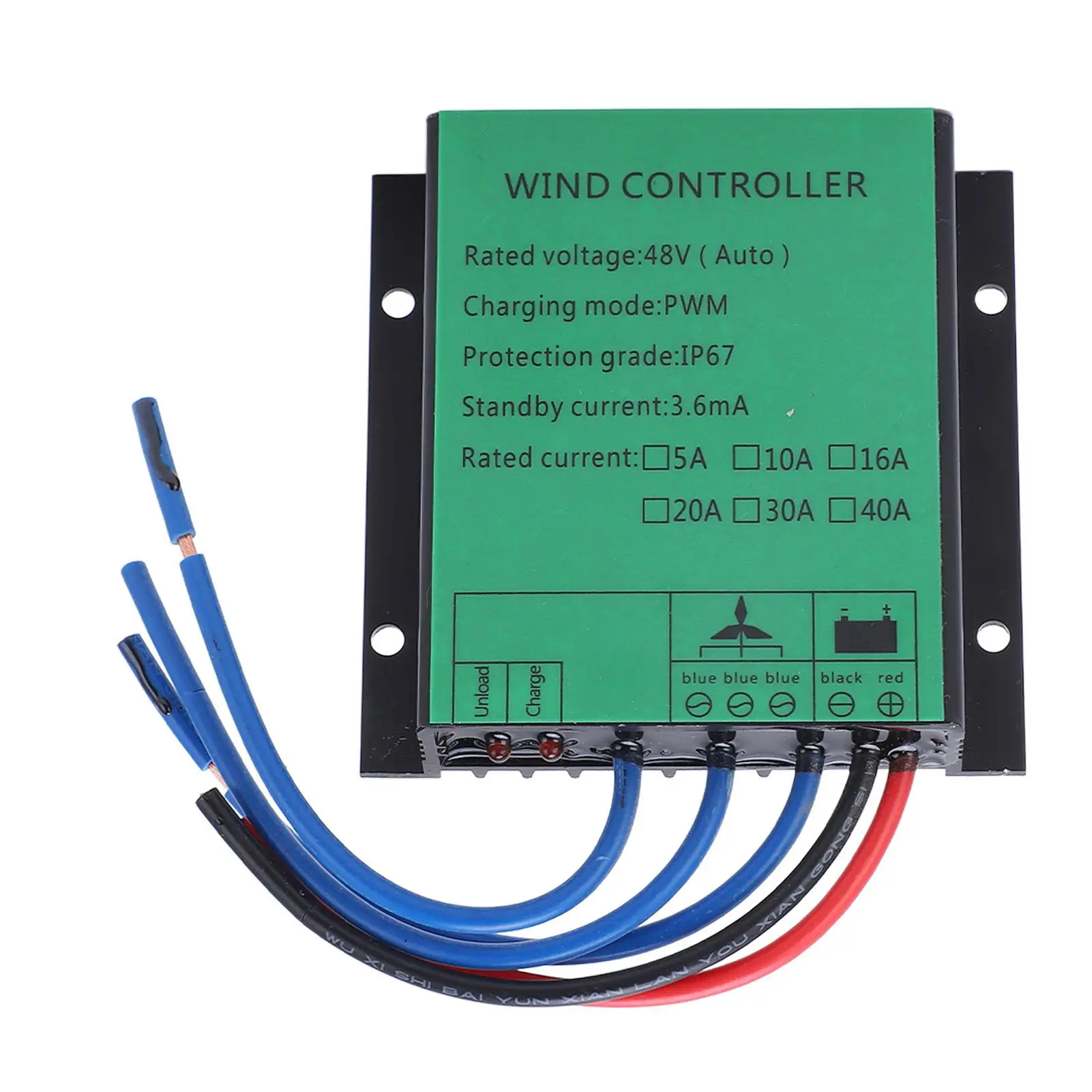 

48V 1000W Wind Turbine Charge Controller Efficient PWM Waterproof Indicator Wind Regulator IP67