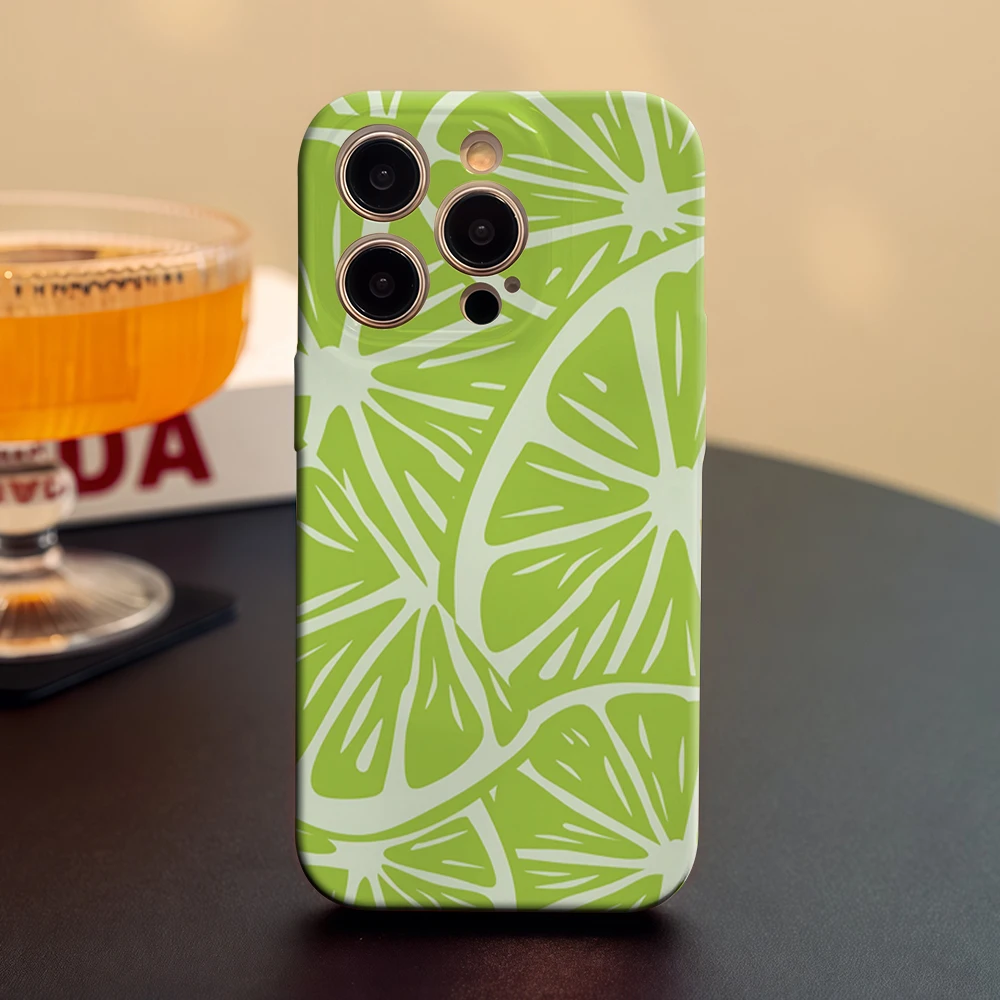 Чехол для телефона Lime Slices IPhone 17 Must-Haves для iPhone 17, 16, 15, 14, 13, жесткий однослойный прочный чехол HD