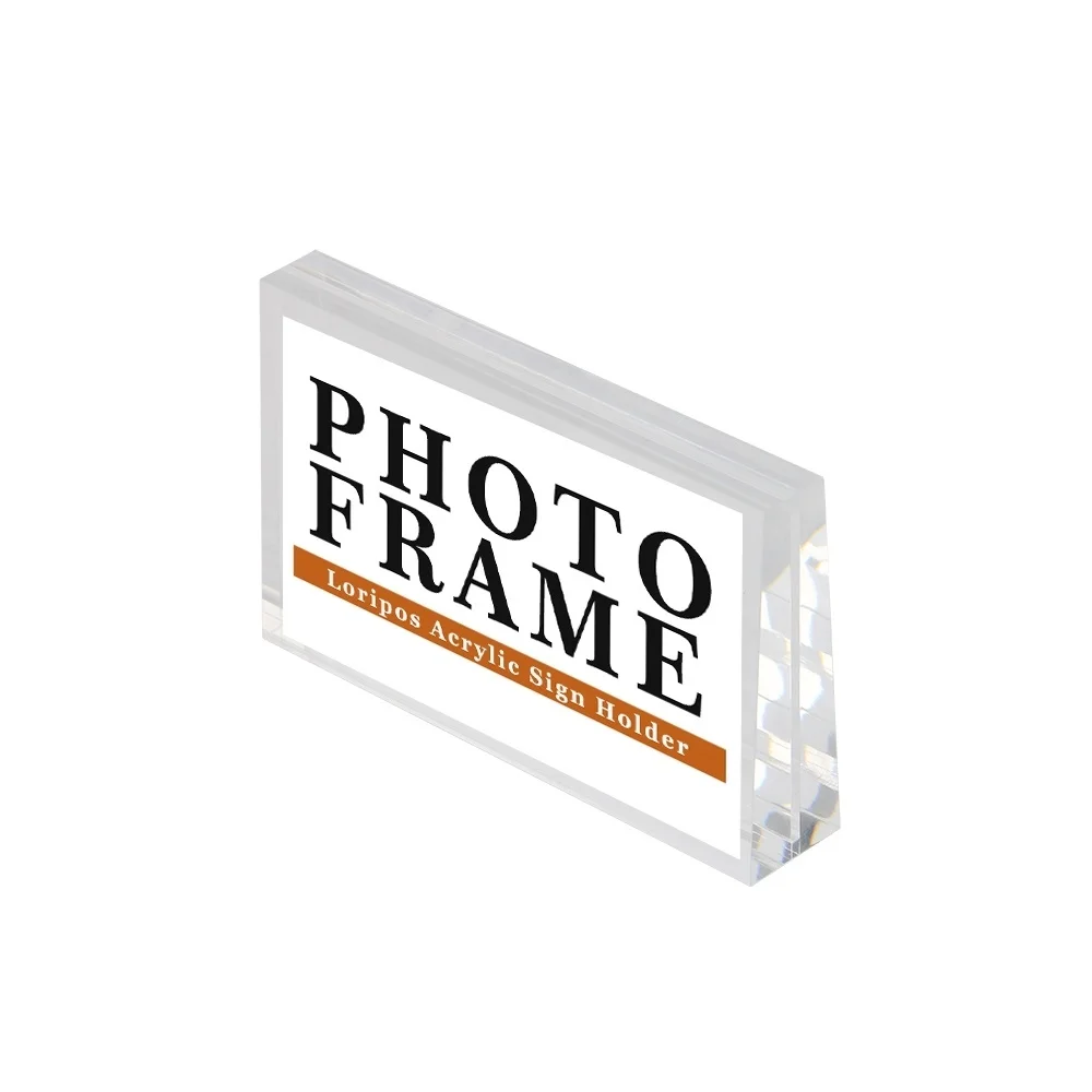 54x100mm Acrylic Block Frame Pricing Cube Sign Holder