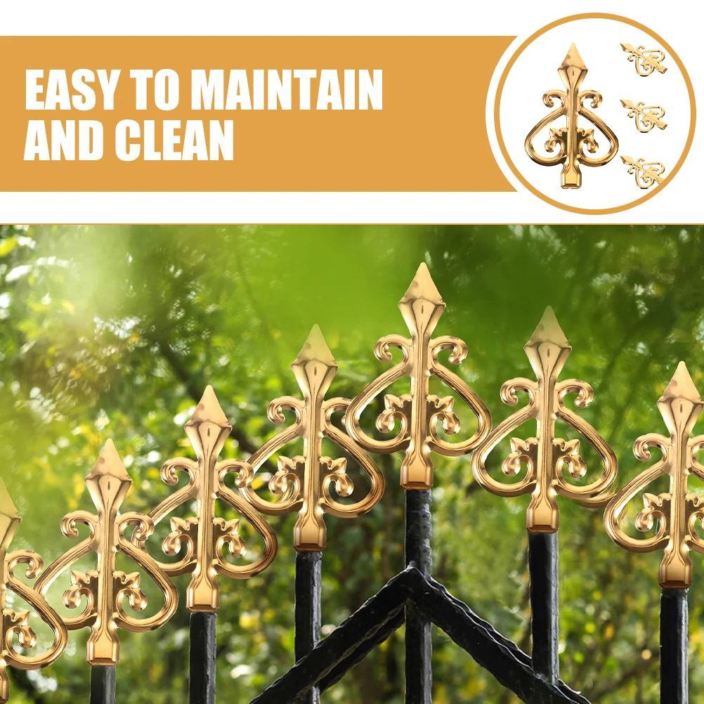 

Garden Fence Finials Decorative Tops Anti Rust Aluminum Alloy Outdoor Gate Toppers Fence Creative Design