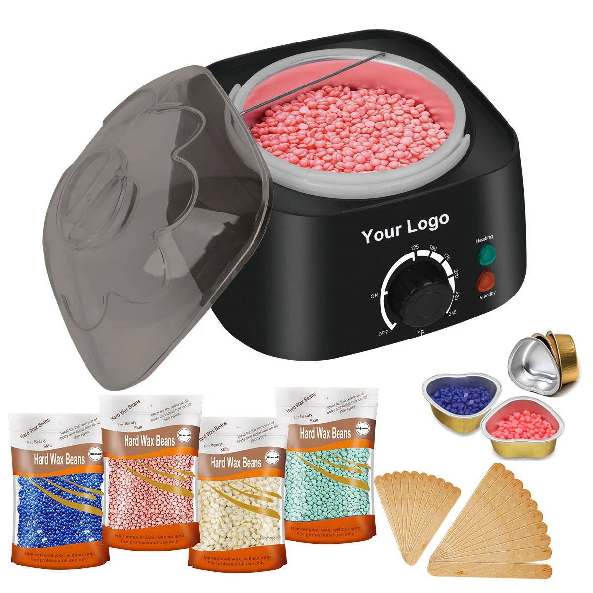 High Quality Wholesale Home Salon Waxing Kit Wax BeansBead Heating Machine Paraffin Epilator Wax Heater Hair Removal Machine