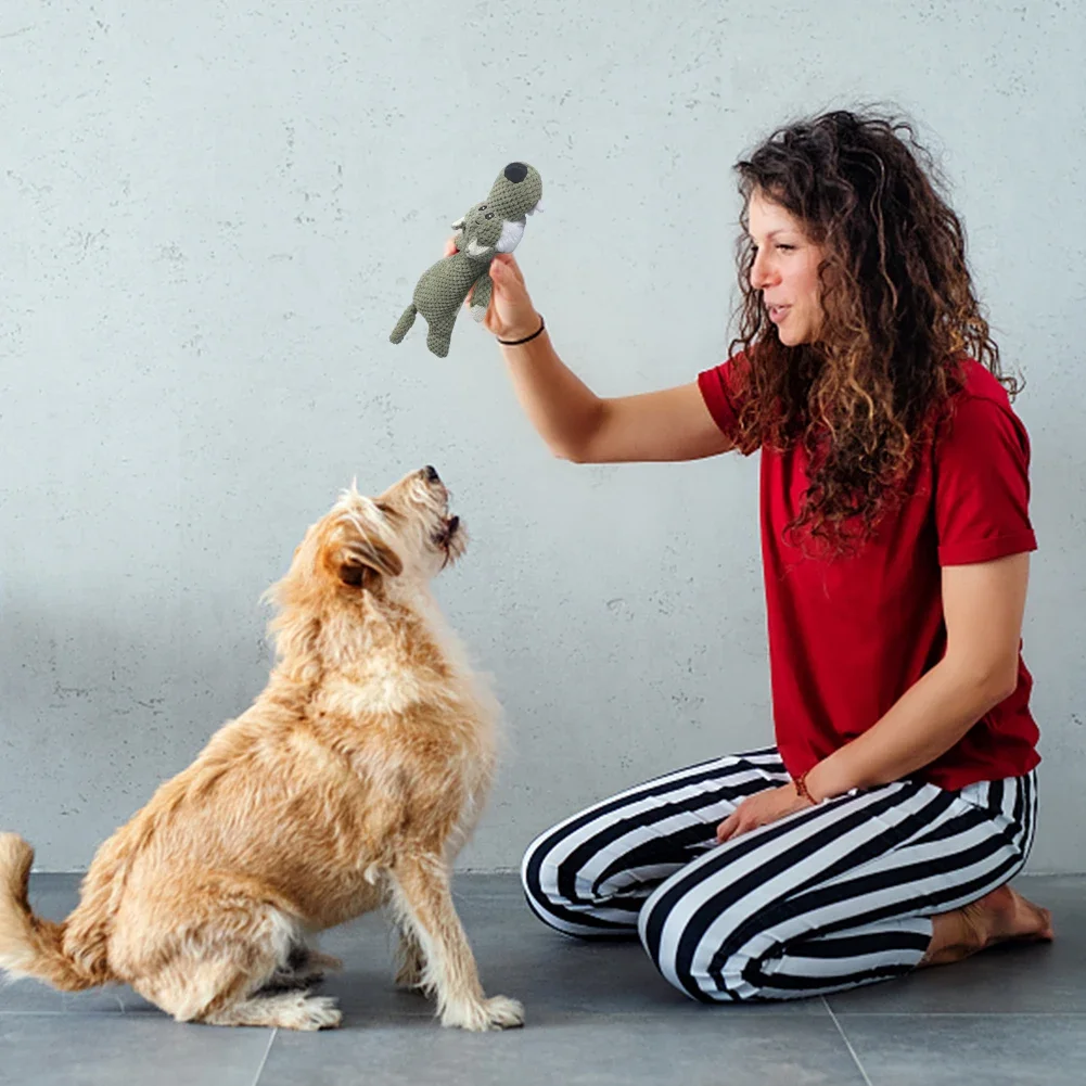 

Animals Chew Dog Toys Interactive Toys Bite Resistant Invincible Dog Toys PP Cotton Cartoon Voice Function for Dog Puppy