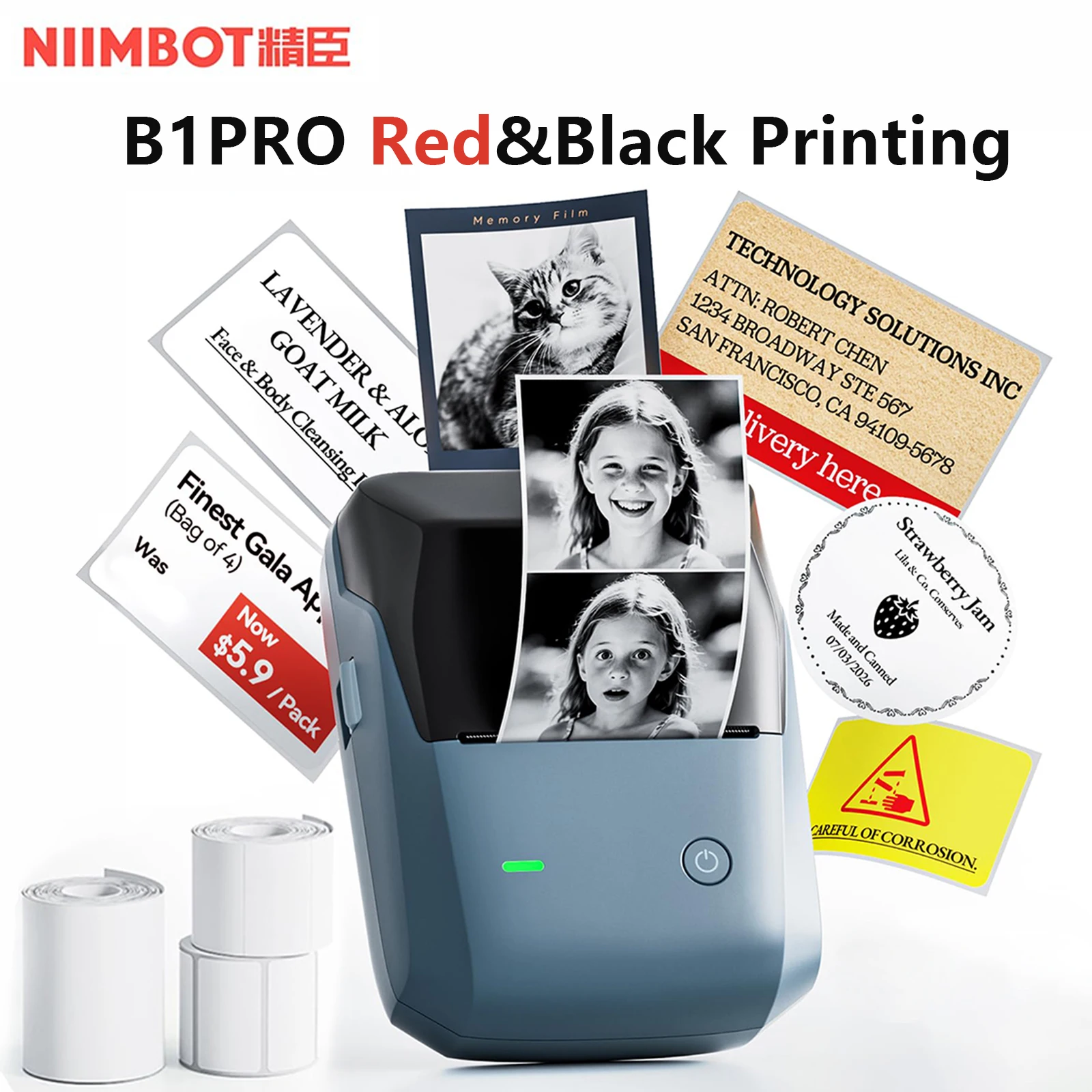 Commercial Printing Network - Niimbot B1Pro Label Maker 300DPI HD