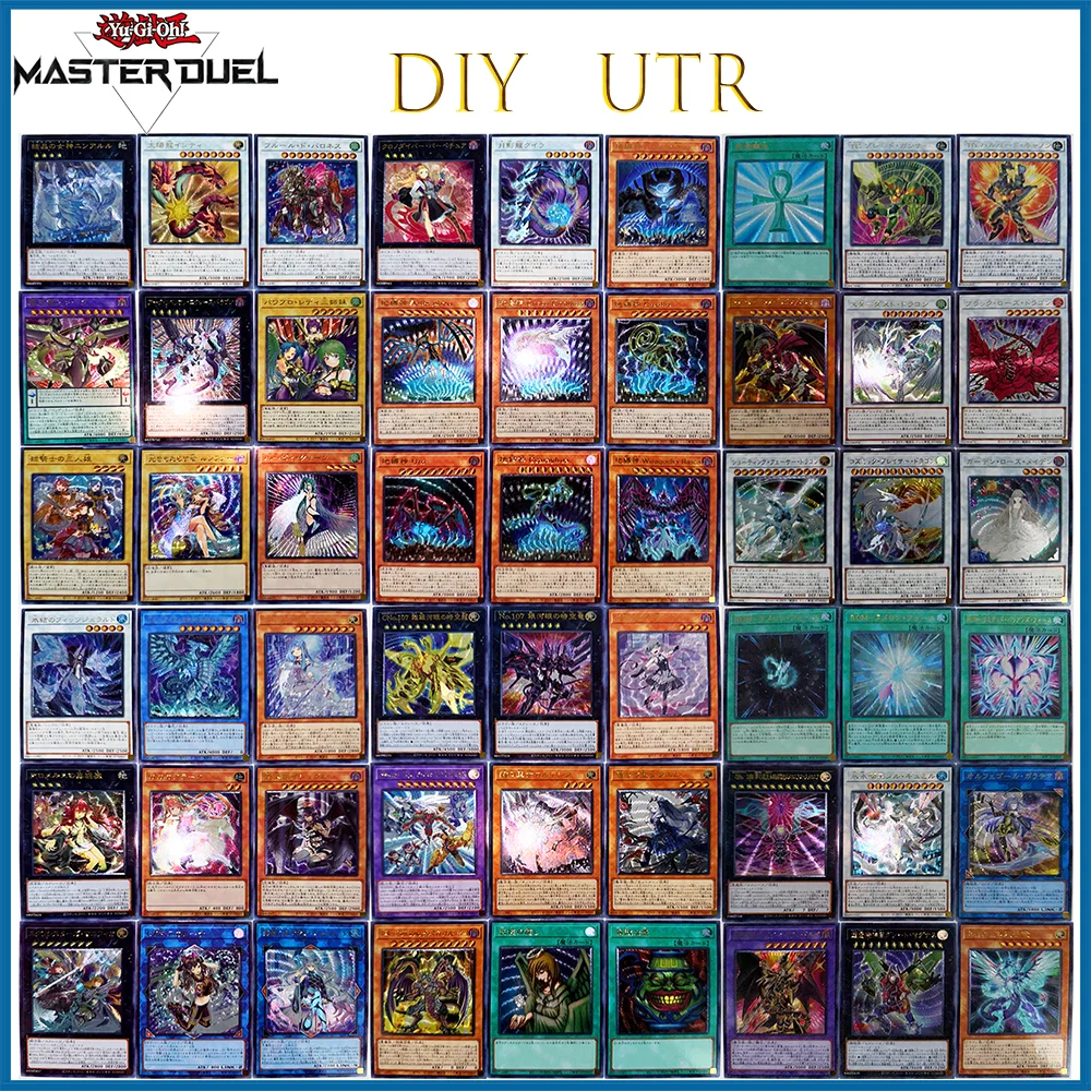 

55PC/Set Anime Yu-Gi-Oh UTR DIY ACG Sky Striker Ace Blue Eyes White Dragon Collectible Card Boy Game Toys Birthday Gift