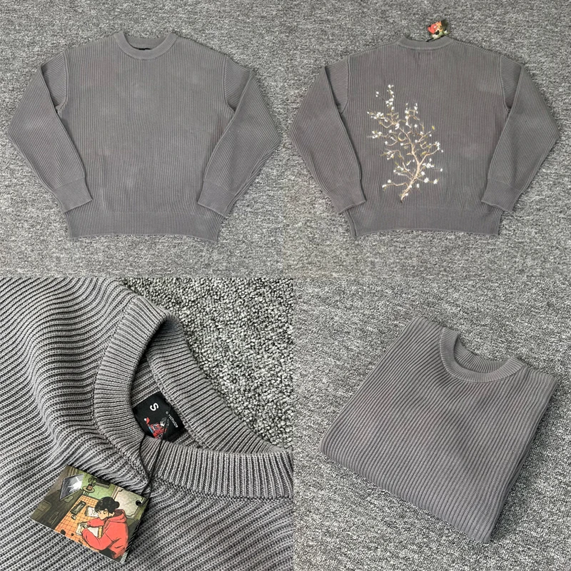 

Свитер High Street Trend Derschutze, осень-зима, повседневная свободная спина, жаккардовая вышивка, вязаный свитшот Derschutze