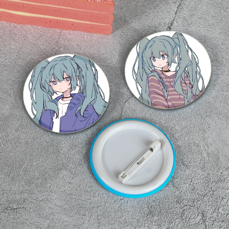 Miku Cute Cartoon Badge Project SEKAI Anime Brooches Cosplay Exquisite Enamel Pins for Backpack Jewelry Accessories Gift