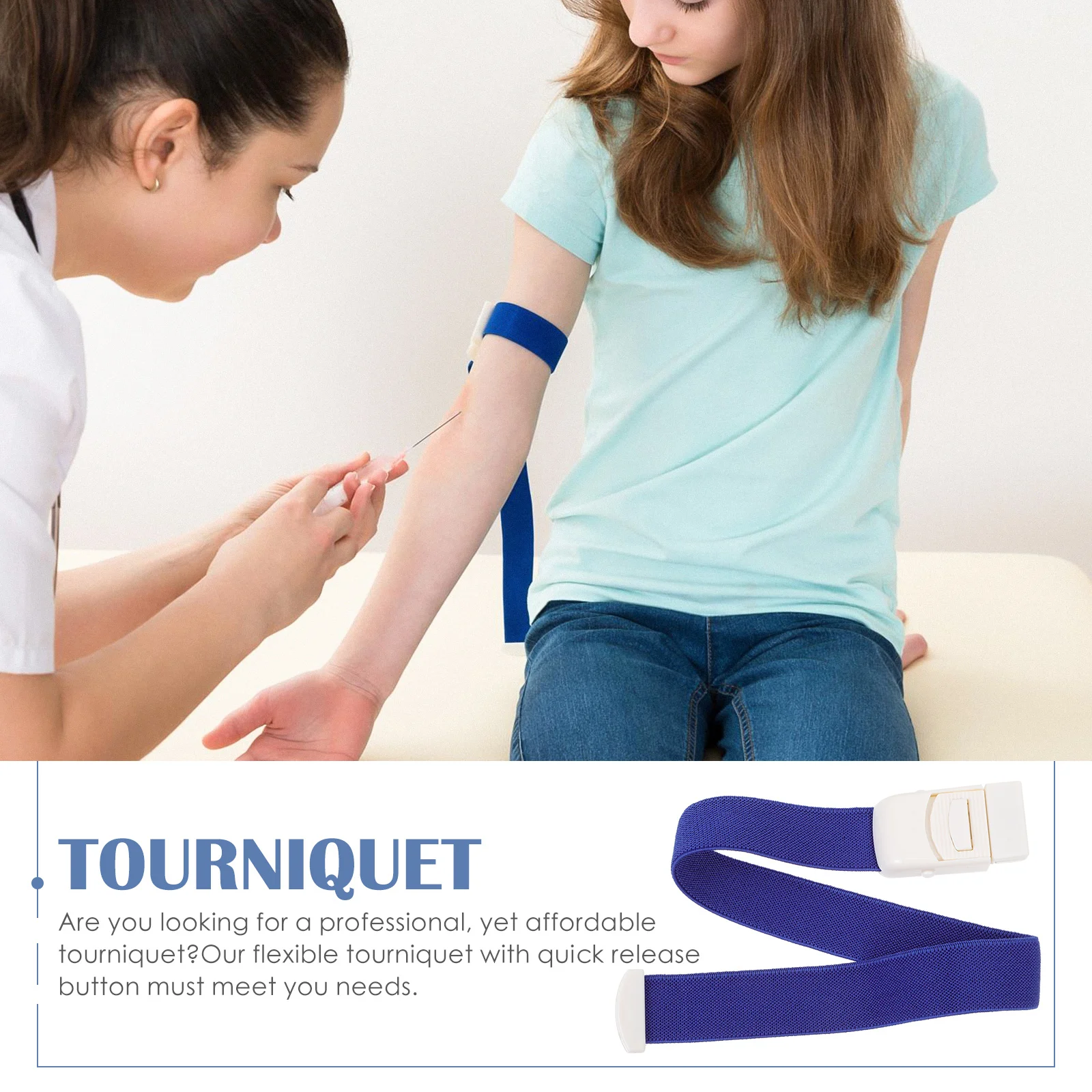 

3 pcs Adjustable Elastic Tourniquet For First Aid Bleeding Control Emergency Use Arm Training Blood Flow Restriction Band