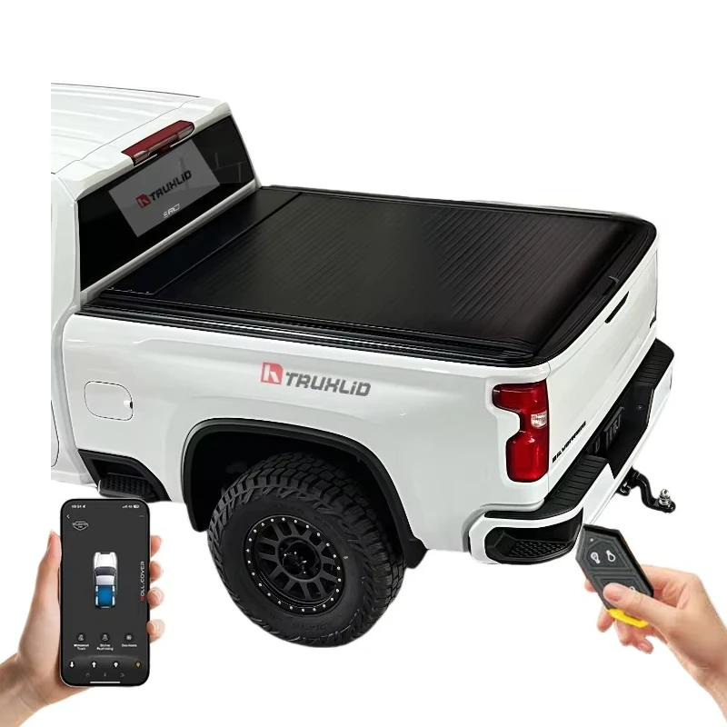 

Electric Powered Retractable Tonneau Cover Custom Fit Locking for 2019-2025 Silverado/ Sierra 1500 Pick-up Truck Ranger