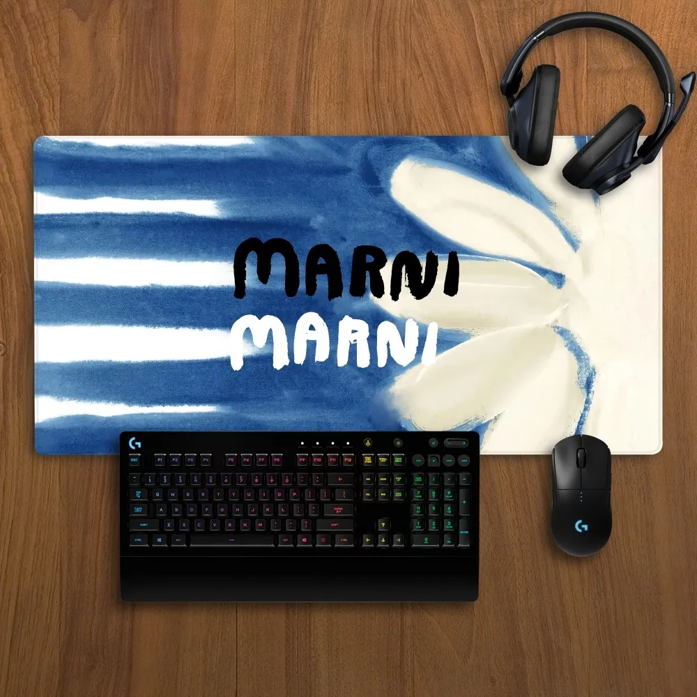 M-Marni Flower Design Mousepad Non-slip Lockedge Office Student Gaming Thickened Large Writing Pad Cushion