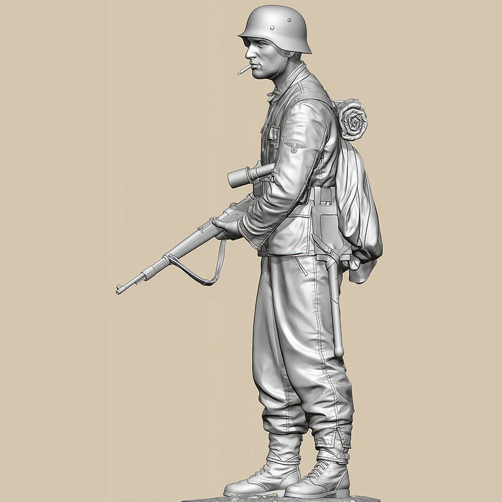 Soldado 1/35, Ambush, Figura de soldado en resina, GK, Temática militar, Kit sin montar y sin pintar