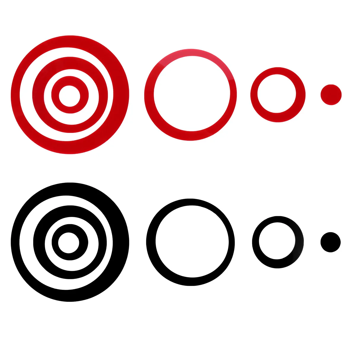 

24Pcs 3D Crystal Wall Stickers Black Red Acrylic Mirror Circles Contemporary Room Decor Easy Apply for Walls Doors Windows