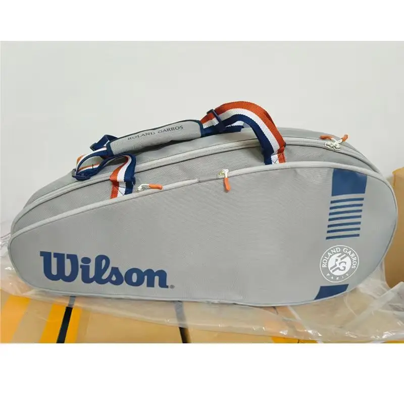 Сумка для теннисных ракеток Wilson French Open Team 3PK 6PK Многофункциональная сумка для ракеток большой вместимости Рюкзак для турниров для мужчин и женщин
