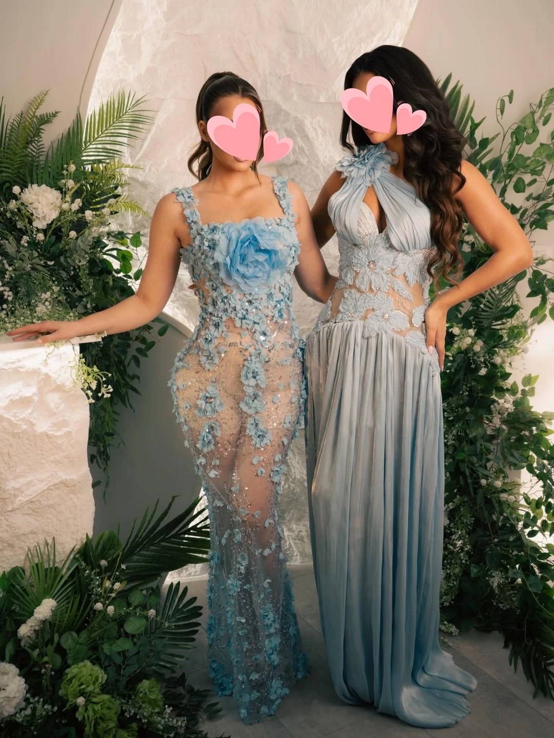 

Oisslec Prom Dresses Elegant Vintage Sweet Sexy Blue Flowers Lace New Customized Formal Occasion Prom Dress Evening Party Gowns