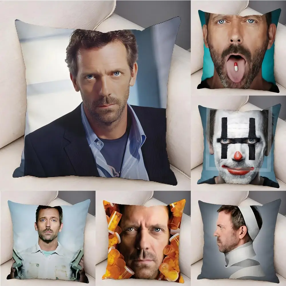 TV SERIES Movie D-Dr House Cushion Cover Plush Decorative Pillow Case With Hidden Zipper Fashion Room Decor For Home