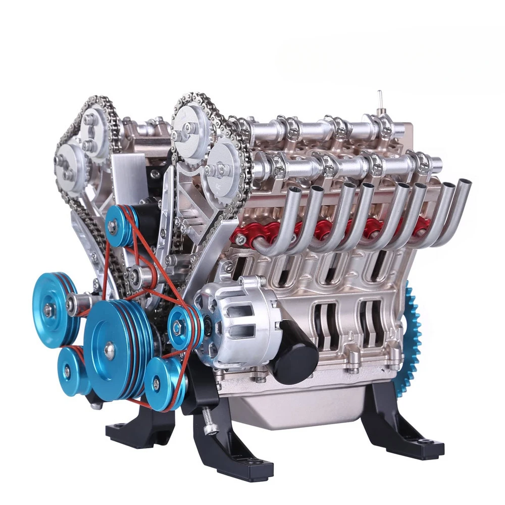 Full alloy V8 engine model metal mechanical art assembly toy