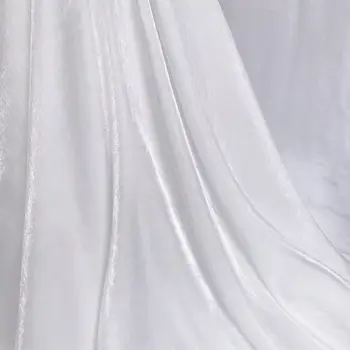 水晶玻璃絲滑緞面布料,閃光彩虹色布料,亮面洋裝布料,閃亮服裝布料,白色 10 最佳銷售 水晶織物 - №3