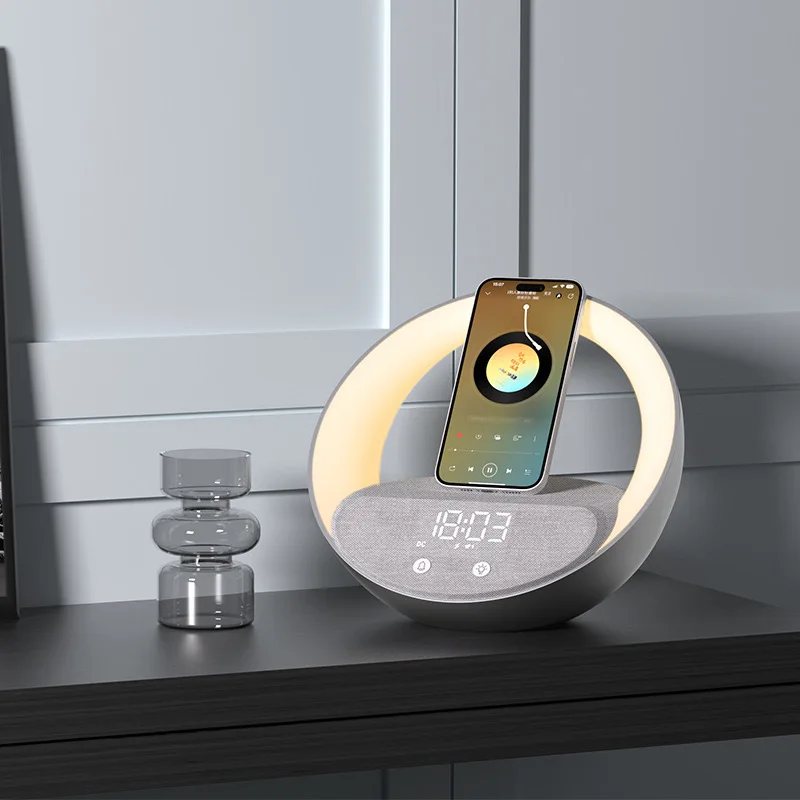 Wireless charging bluetooth audio night light bedside bedroom gift speaker