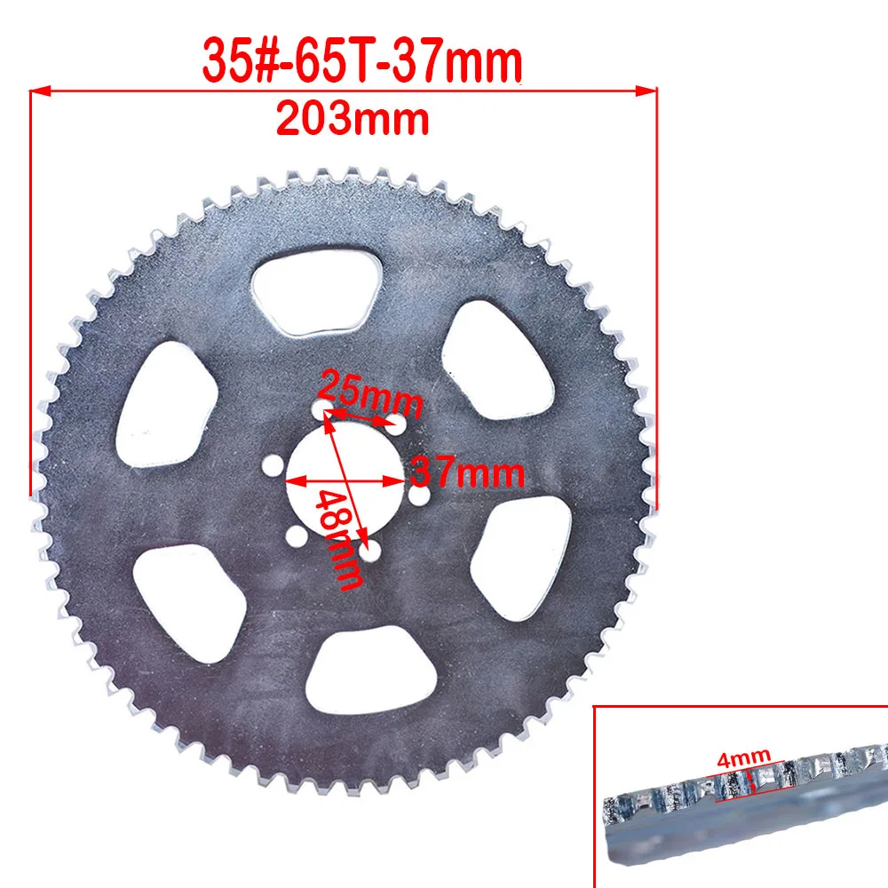 チェーンとラゲッジ用のロックリアスプロケット,自転車アクセサリー,ゴーカート,トラベルトタイプ,40t 65t 70t 75t #35