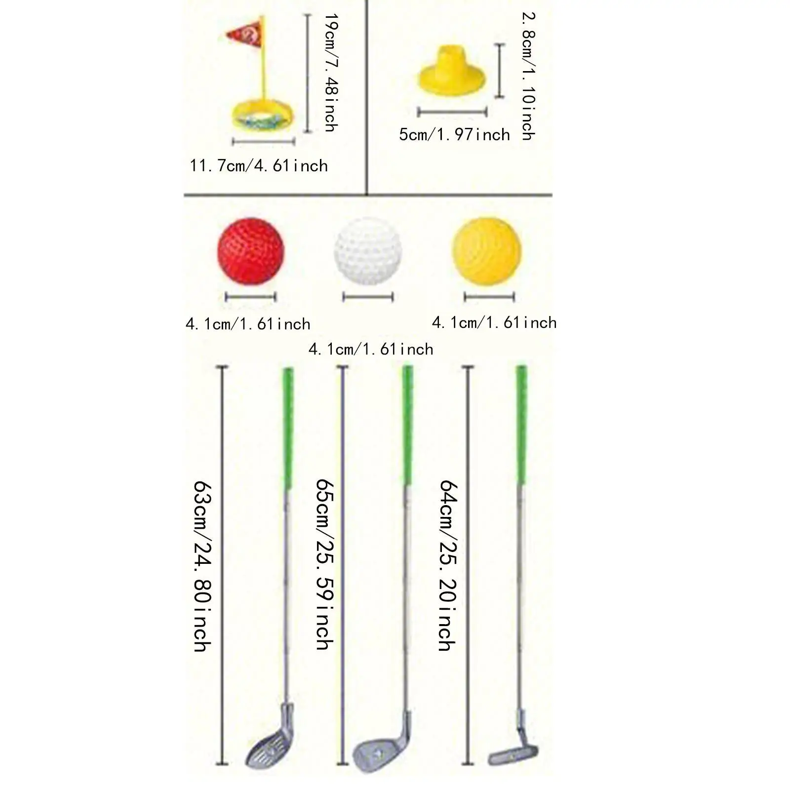 Juego de golf para deportes al aire libre para niños, kits de palos de golf para interiores y exteriores