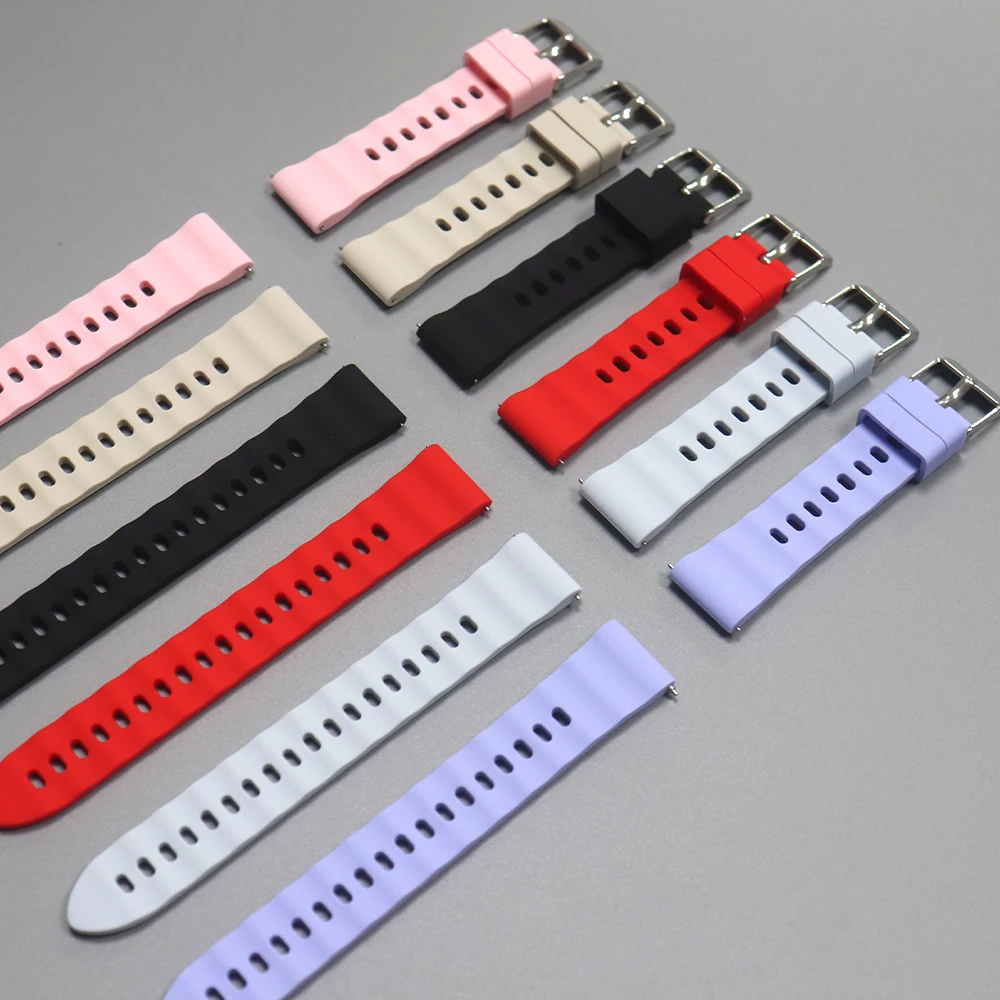 Bracelets de montre en Silicone 18mm pour montre HUAWEI GT6/GT5/GT4 41mm/GT5 Pro 42mm Bracelet pour Garmin Venu 3S/Forerunner 265S Bracelet de sport