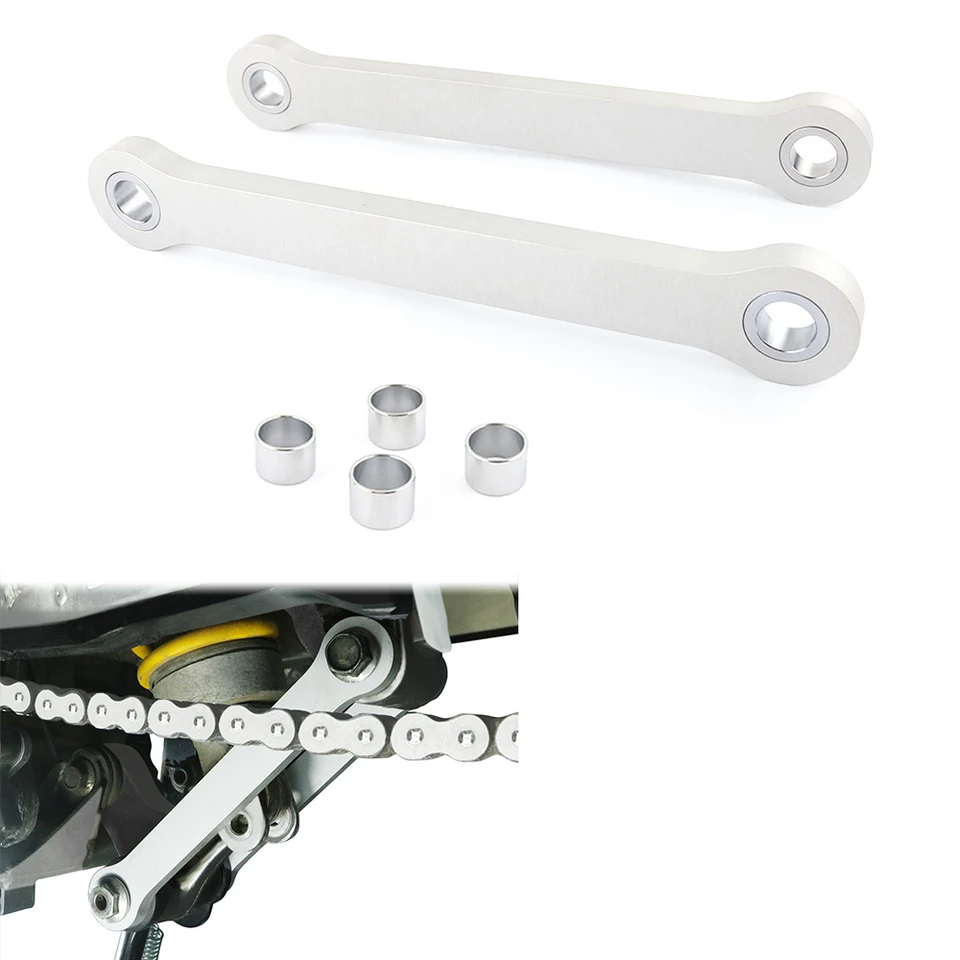 HTTMT Silver Motorcycle Lowering Links For Yamaha YZF R6 2007-2013 – Dogbone Set