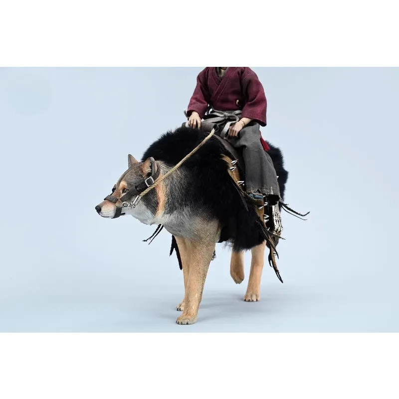 JXK 1/6 Maßstab Simuliertes Tier-Harzmodell Fierce Grassland Wolf für 12-Zoll-Actionfiguren Körper-Szenen-Zubehör auf Lager