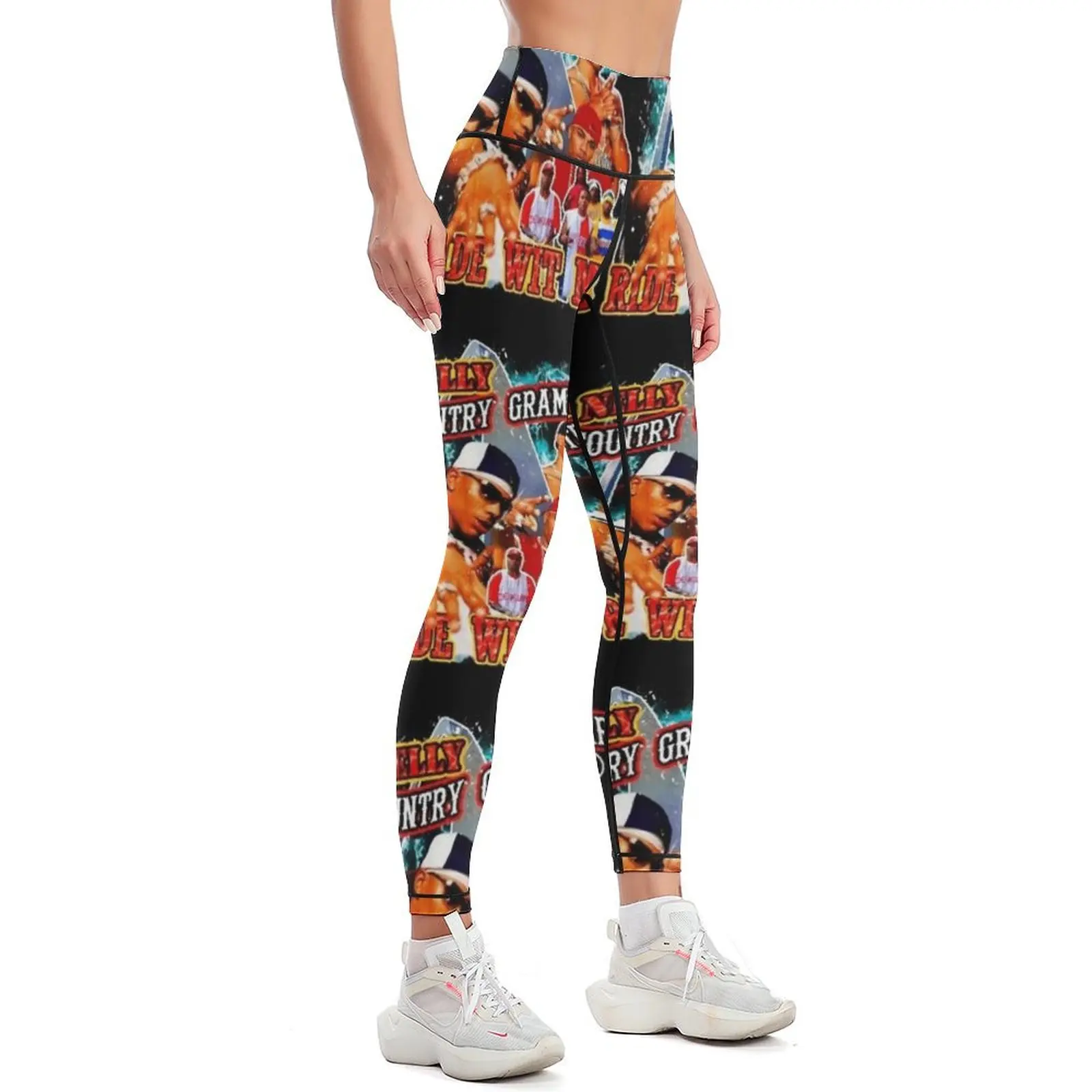 Vintage Inspired Hip Hop Nelly 90s Rap Tee Leggings legging gym gym sportswear woman Womens Leggings