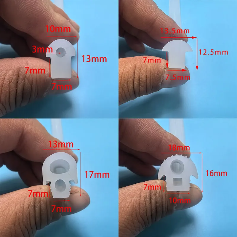 1/2/5M mushroom head silicone strip oven anti-collision, shock-absorbing, high-temperature resistant sealing strip