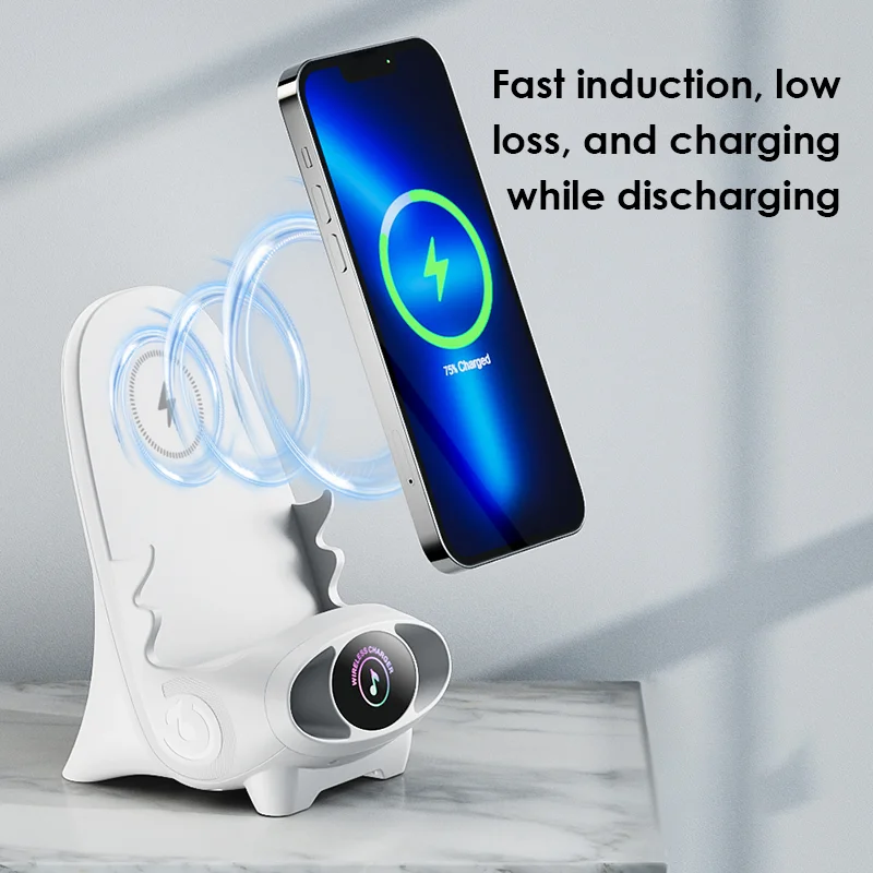 15W Wireless Fast Charging Charger Stand Holder Mobile Phone Desktop Station For IPhone 14 13 Samsung Huawei Xiaomi OPPO Vivo