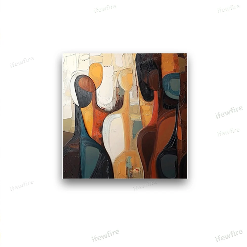 

Professional Artist Handmade Thick Textured Palette Knife Abstract Oil Painting Colorful Bright Tree Flowers Canvas Wall Decor