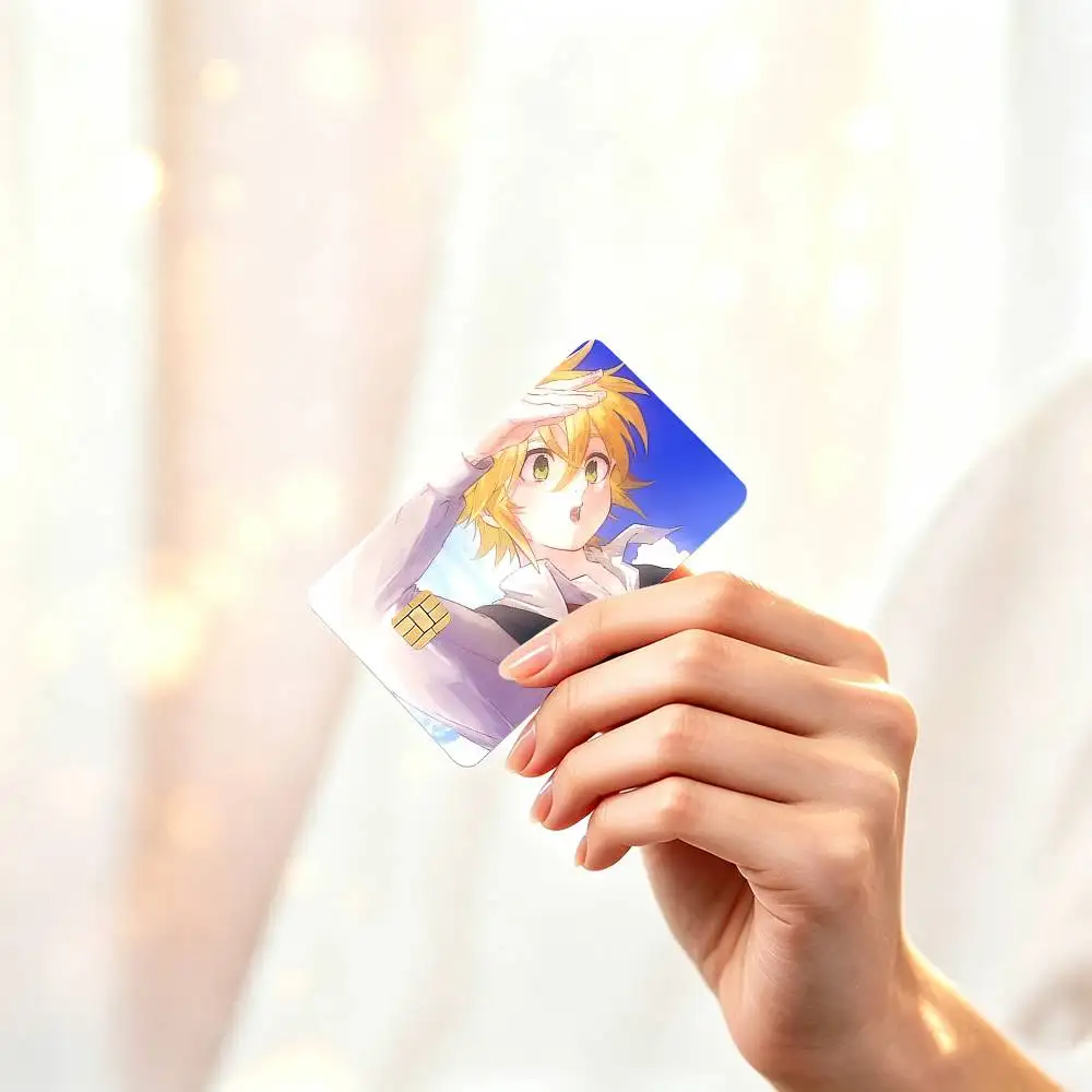 M-Meliodas The Seven Deadly Sins  HD Credit Card Stickers Game Card Decal Small Chip Waterproof Sticker Gift Decor
