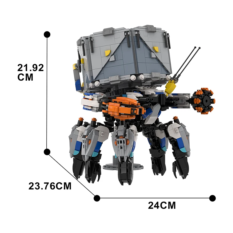 Moc Horizon Zero Dawned Shell Walker Wide-Headed Beast Bricks Building Blocks Game Action Figure Mech Monster Dragon Toys Gifts