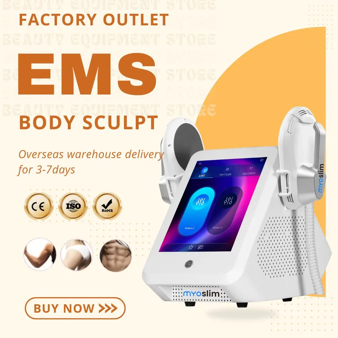 New RF MYOslim Sculpt Machine EMS Body Sculpting Weight Loss Massager Device Electromagnetic Fat Slimming Muscle Stimulation