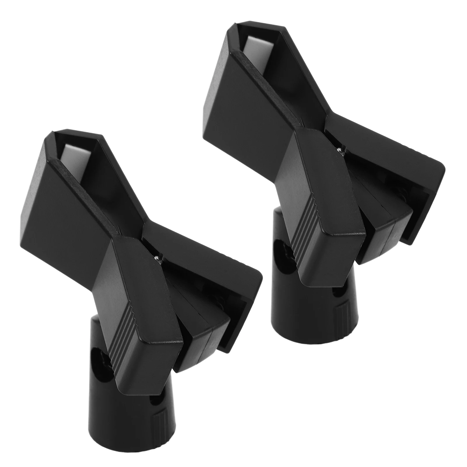 

2pcs Universal Adjustable Microphone Clip Holder Metal -Shaped Spring Stand For Wireless Wired Mics Desk Recording