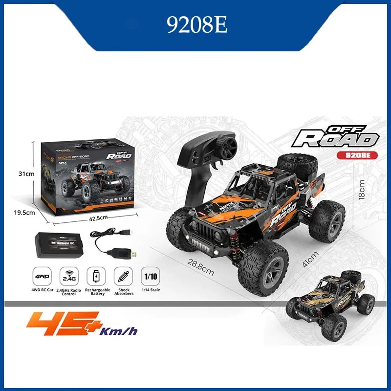

9208E 1:10 Scale High-Speed RC Car Remote Control Off-Road Vehicle Four-Wheel Drive Toy for Adults and Boys Car for Kids
