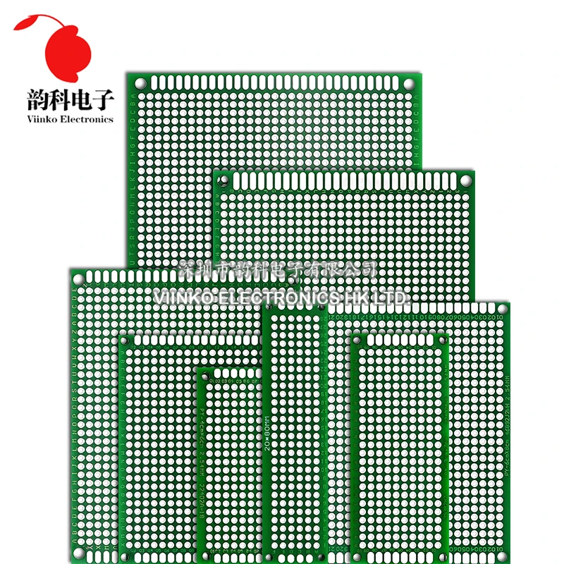 2X8 3X7 4X6 5X7 6X8 7X9 7X10 8X12 9X15cm Double Side Prototype Diy Universal Printed Circuit PCB Board Protoboard 4*6 6*8 5*7