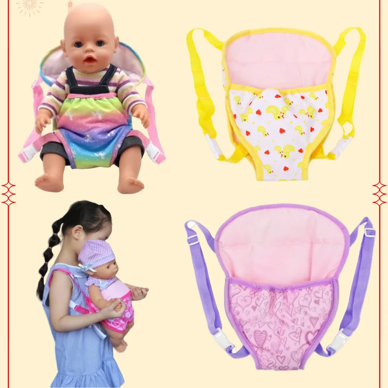 Sac de transport pour poupées, sangle de sac à dos 43cm 45cm, accessoires de vêtements pour nouveau-nés, sac pour enfants, cadeau d'anniversaire de noël