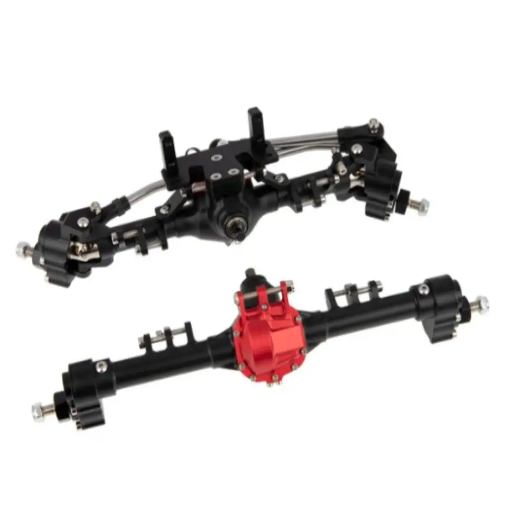 

RCGOFOLLOW Aluminum Alloy Front Rear Axle RC Upgrade Part Rc Front Rear Axle For 1/10 Axial SCX10 RC Car Part