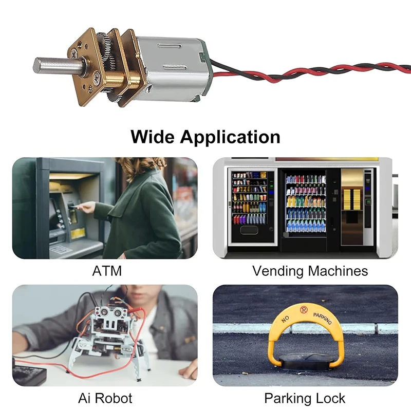 8 Stück Mini Micro N20 Getriebemotor DC 3V-6V langsame Geschwindigkeit Vollmetallgetriebe DIY Roboter Auto N20 Getriebemotor