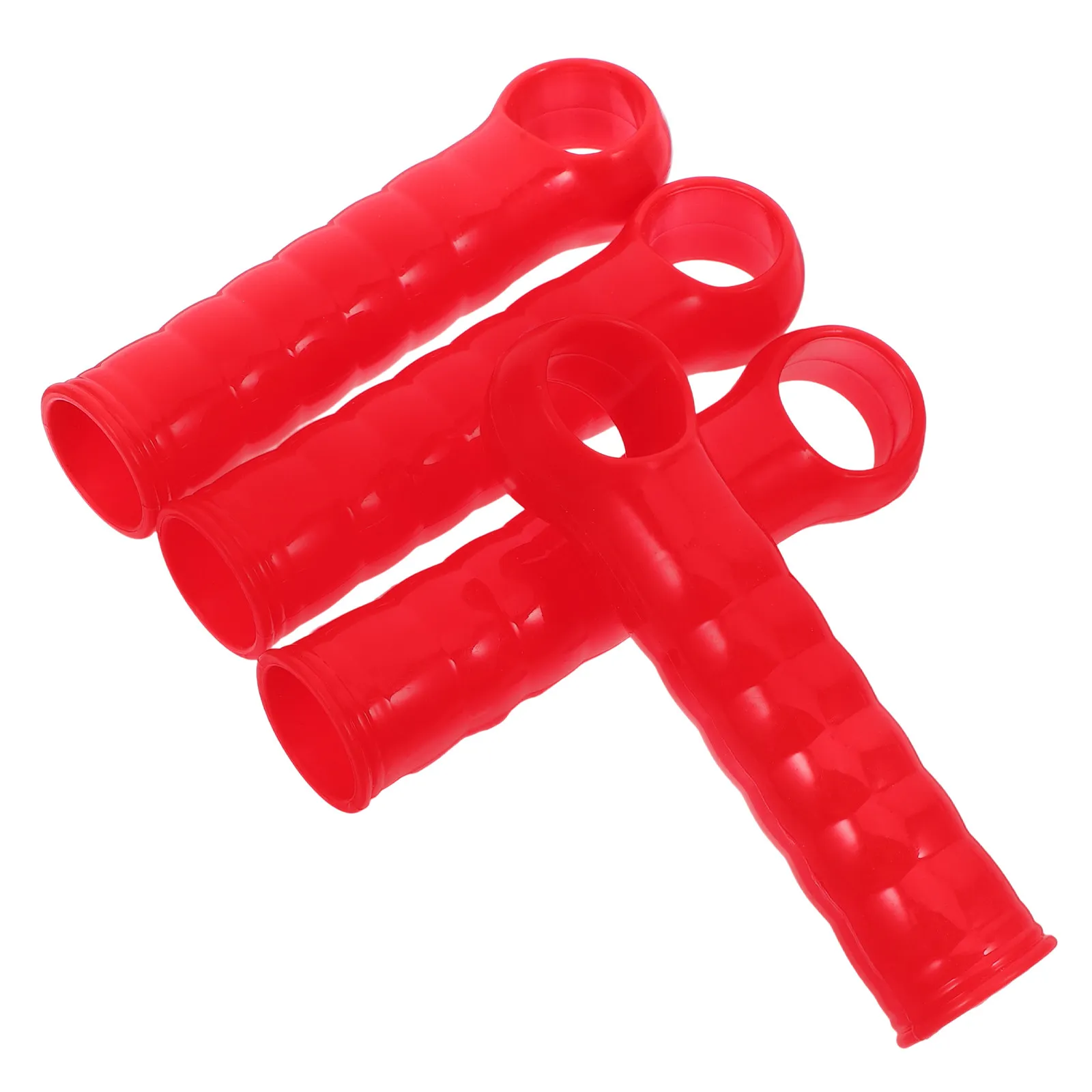 

4Pcs Red Plastic Mop Handle End Caps with Snug Fit for Commercial Home Use Broom Dustpan Reaching Pole Clothesline