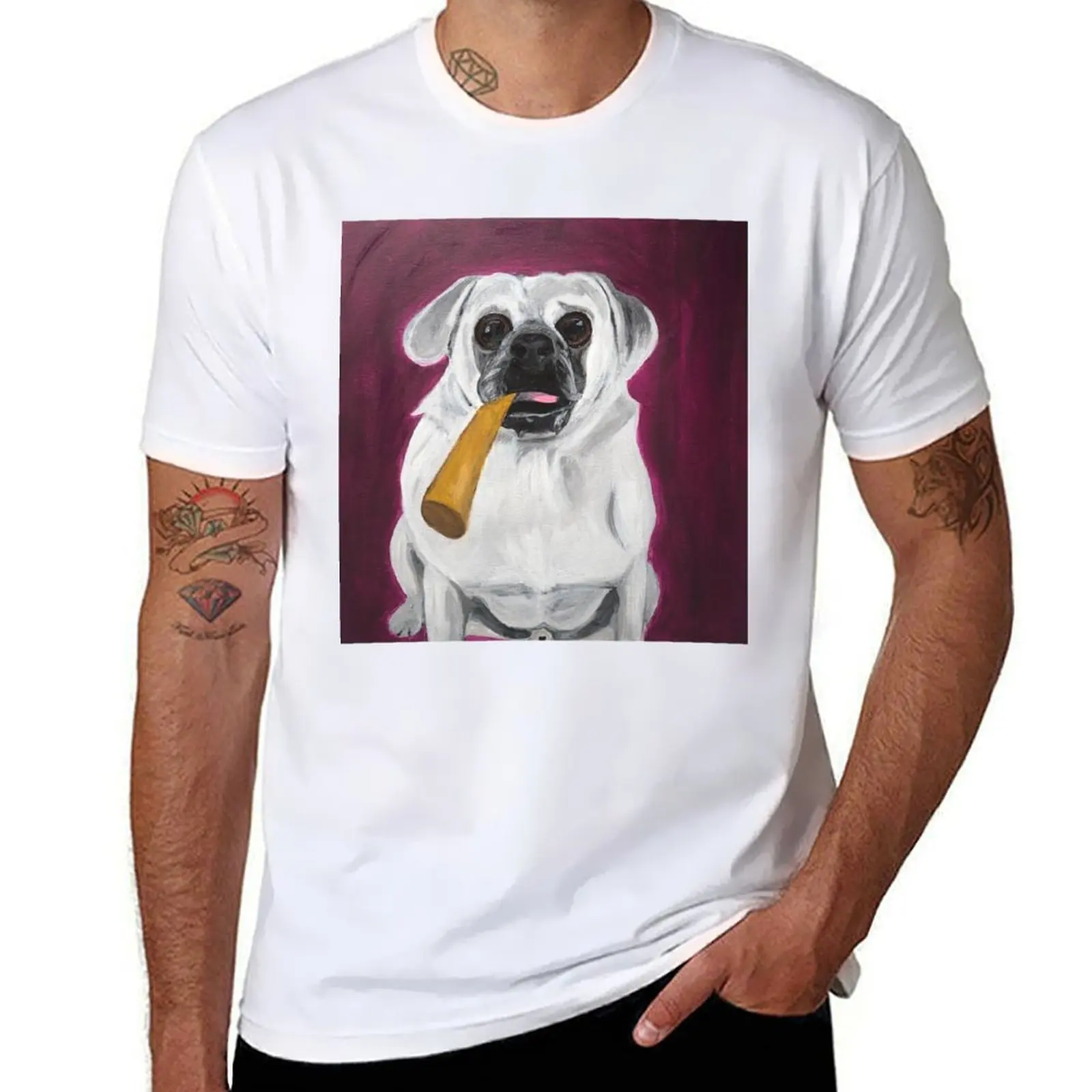 

Frank the Pug T-Shirt cotton t shirt pack man t shirt designer T-Shirt
