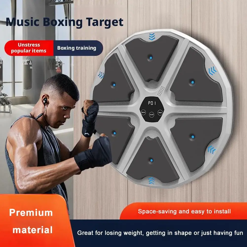 New Music Boxing Board Wall Target Sandbag Punching Bag With Bluetooth Speakers Sports Home Reaction Target Training Equipment