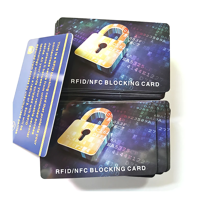 50PCS RFID Blocking Card NFC Contactless Cards Credit Card Protector RFID Blocking NFC Signals Shield Secure For Passport Purse