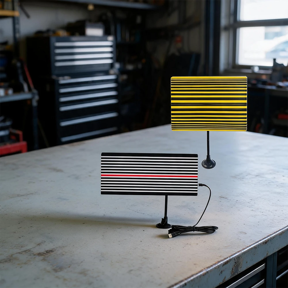 2PC Paintless Dent Repair Detection Boards LED Line Board and Non-Illuminated Reflector Board for Consistent Reflection