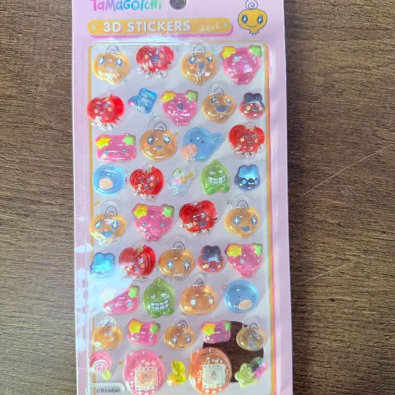 1 autocollant Tamagotchi, autocollant transparent créatif de dessin animé pour coque de téléphone, matériel pour carnet, cadeau d'anniversaire pour ami